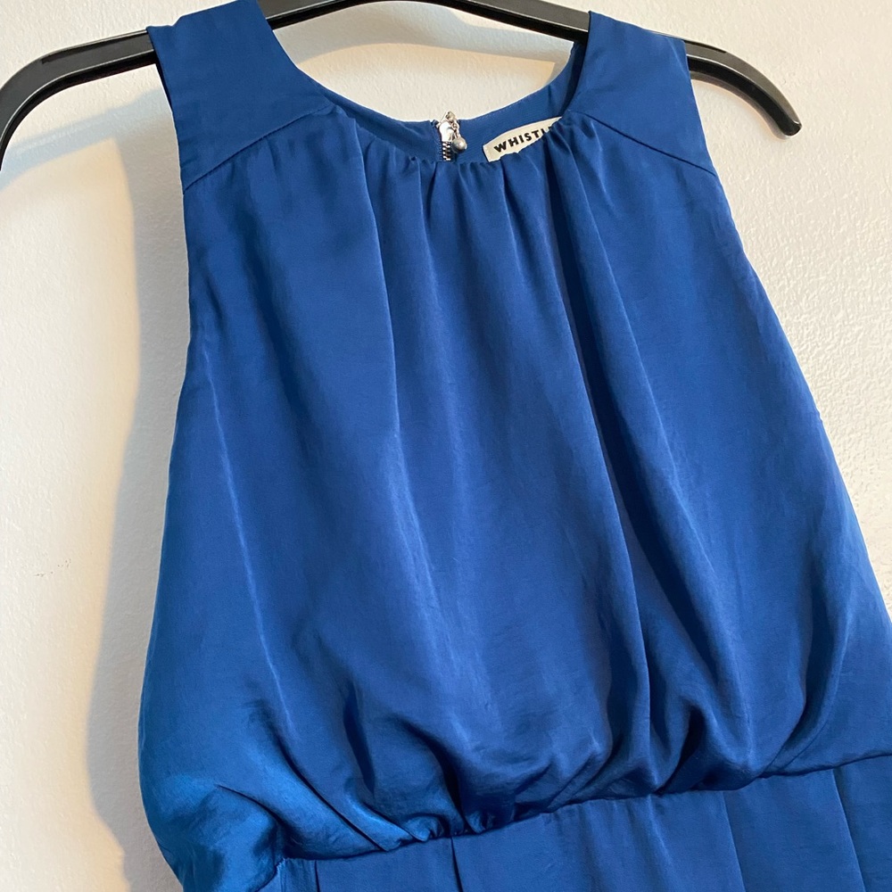 Whistles royal blue silk feel dress 8